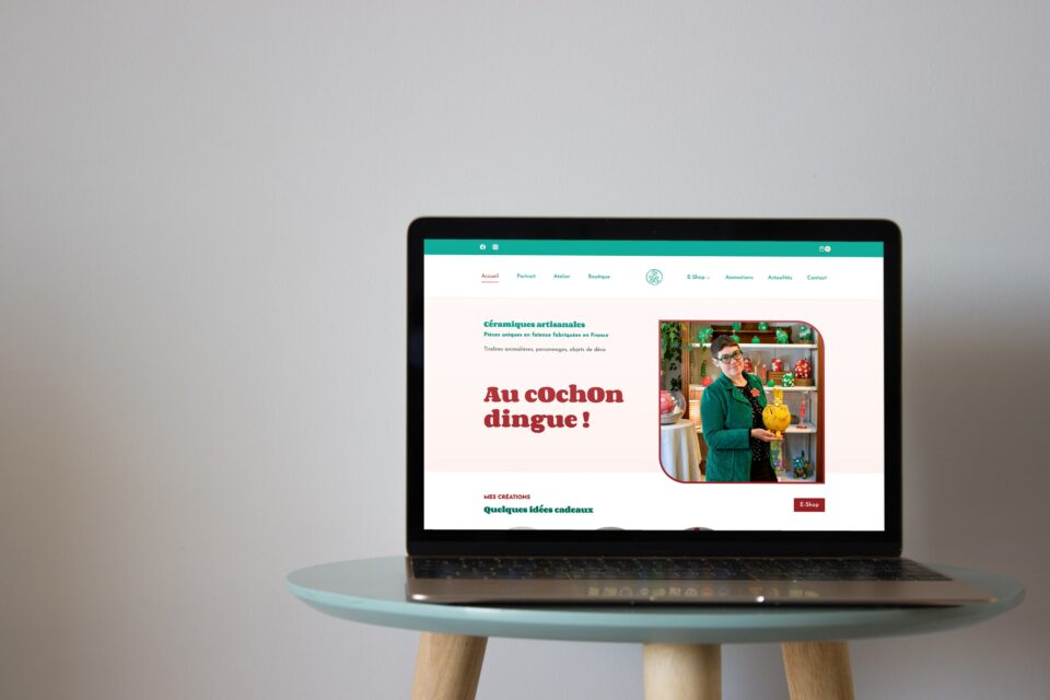 Création d'un site e-commerce sur-mesure pour le Cochon Dingue. Le maillon, conception de site internet en Haute-Vienne, Limousin.